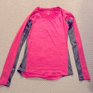 H2 Hannah Workout Shirt Pink & Gray Size Small